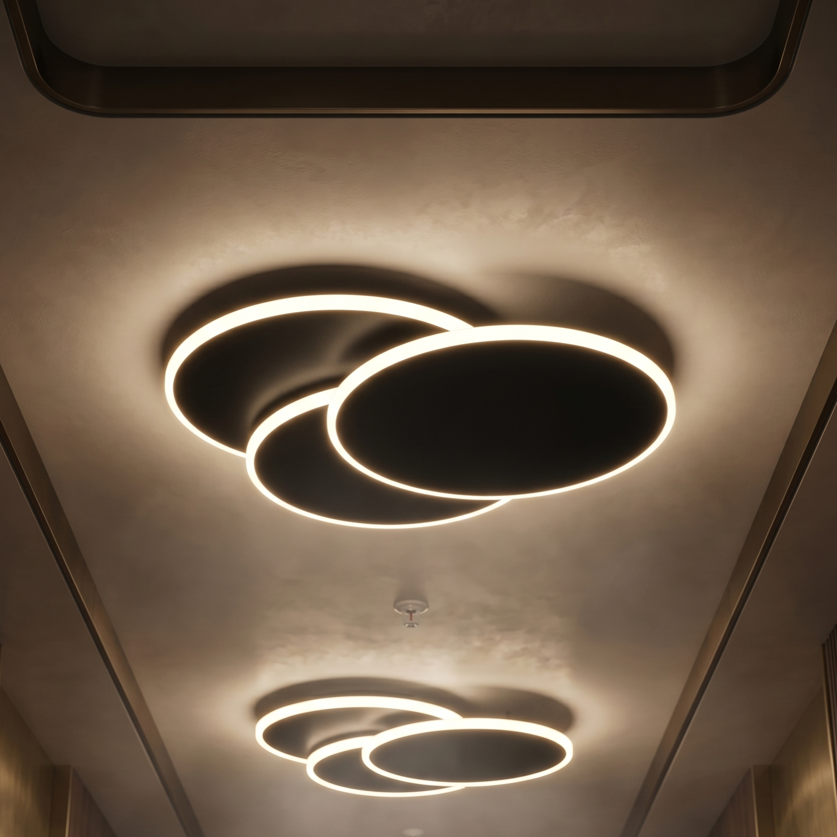 LED аплик 48W LOOPS Black еквивалент 200W