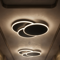LED аплик 48W LOOPS Black еквивалент 200W