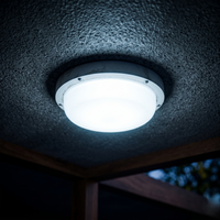 LED аплик 12W кръгъл BAT бял външен