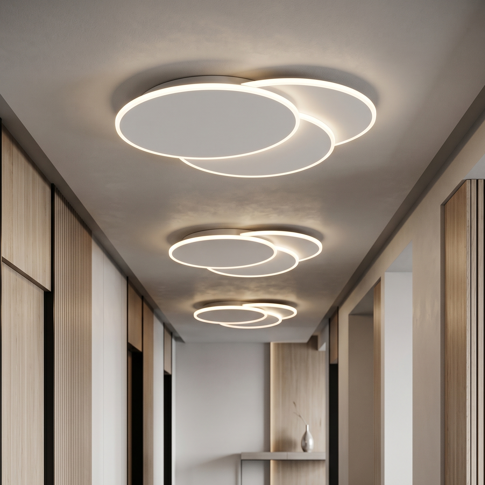 LED аплик 48W LOOPS бяла Еквивалент 200W