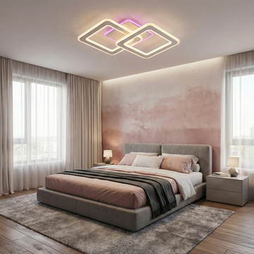 LED Осветително тяло Two Square GRIDLINE Бяло RGB – Еквивалент 500W, с дистанционно