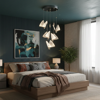 LED осветително тяло Luxury 5 Silver Butterflies