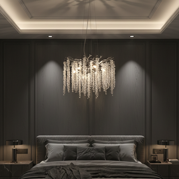 Кристален полилей LUXURY Silver Willow 46 cm