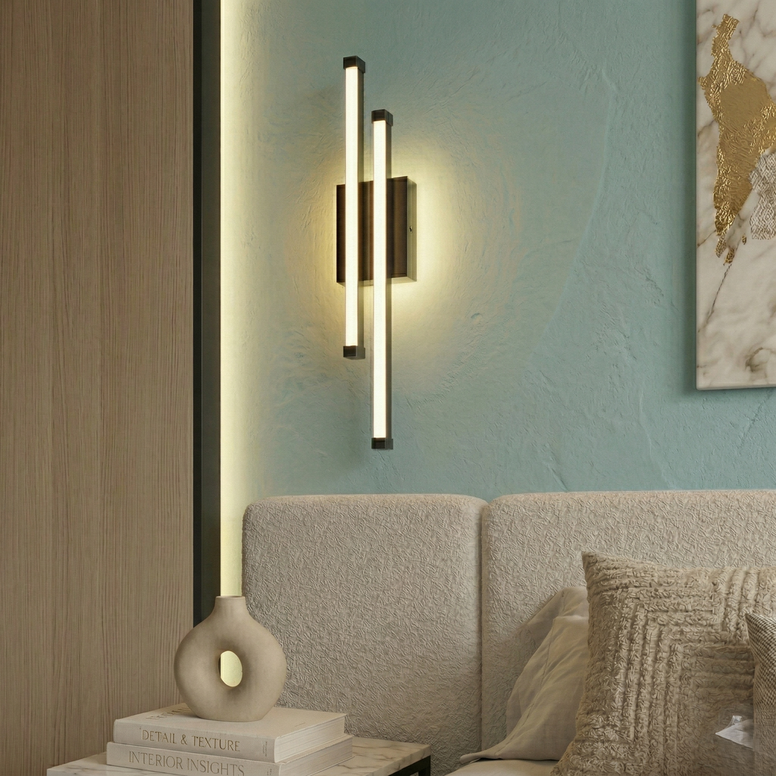 LED аплик LINNES Beauty Black 44W – еквивалент 200W