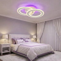 LED Осветително тяло Two Circle GRIDLINE Бяло RGB Еквивалент 400W с дистанционно