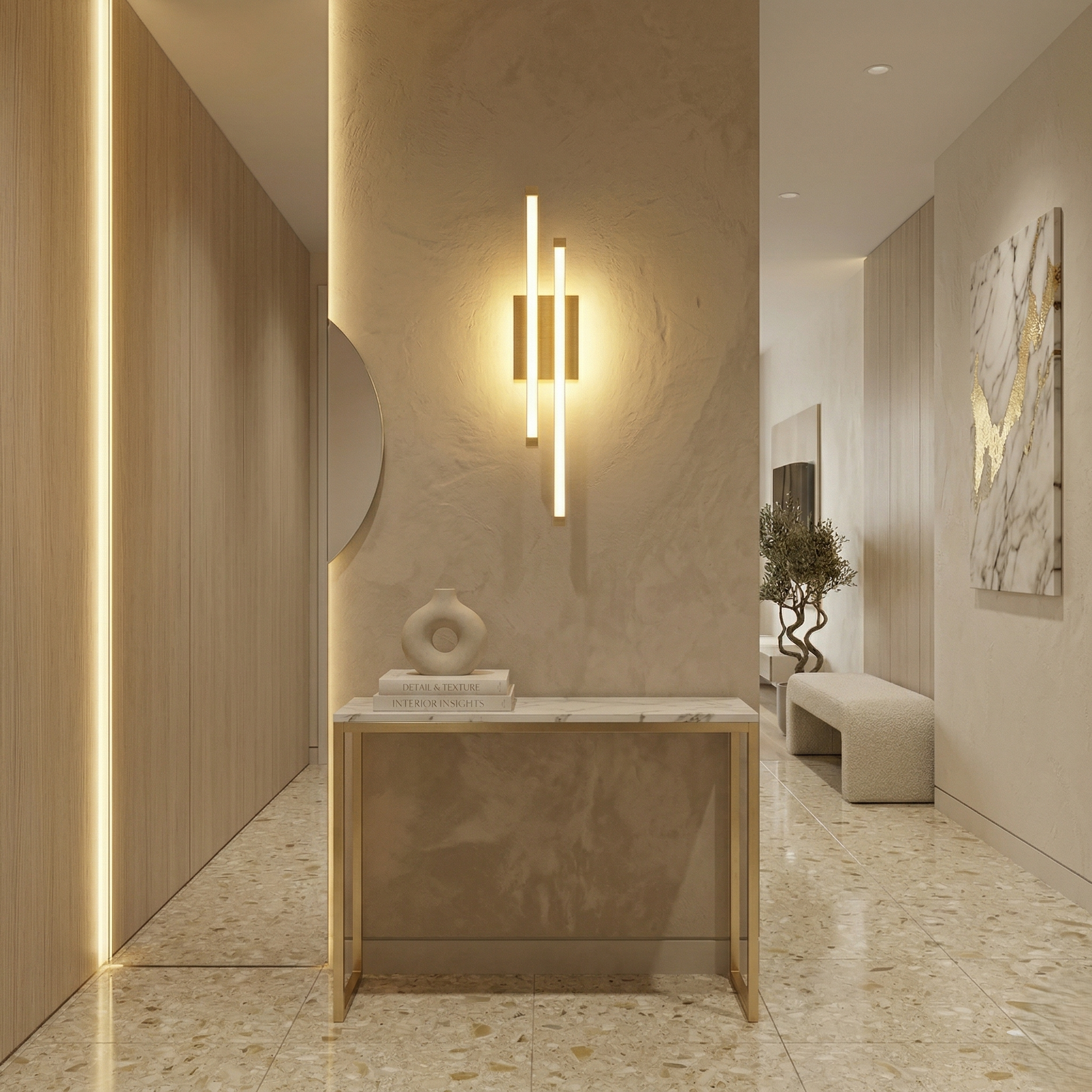 LED аплик LINNES Beauty Gold 44W – еквивалент 200W