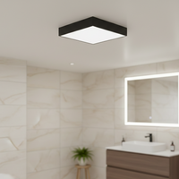 LED плафон Quadro Black Ultra-Slim 30см – 24W, еквивалент 250W, 3 цвята светлина, IP54