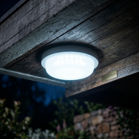 LED аплик 12W кръгъл BAT бял външен