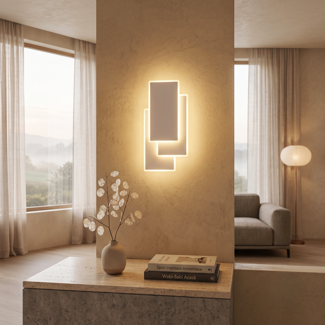 LED аплик 54W LUCIUS бял