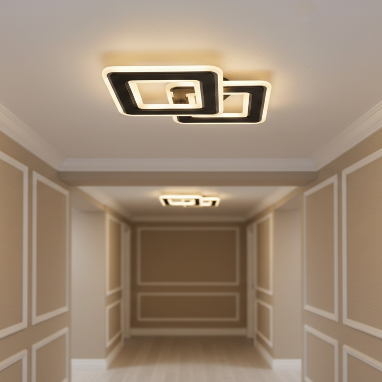 LED Аплик Square GRIDLINE Черен – Еквивалент 300W с дистанционно