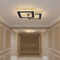 LED Аплик Square GRIDLINE Черен – Еквивалент 300W с дистанционно