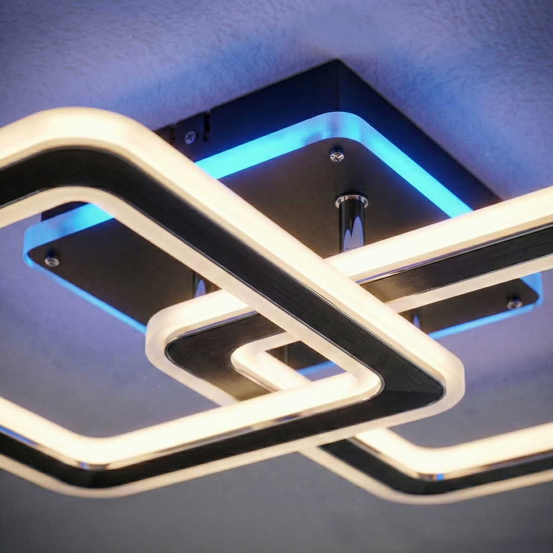 LED осветително тяло Two Square GRIDLINE Черно RGB – Еквивалент 500W, с дистанционно