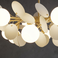 Осветително тяло висящо SELVA Gold & Grey матов абажур