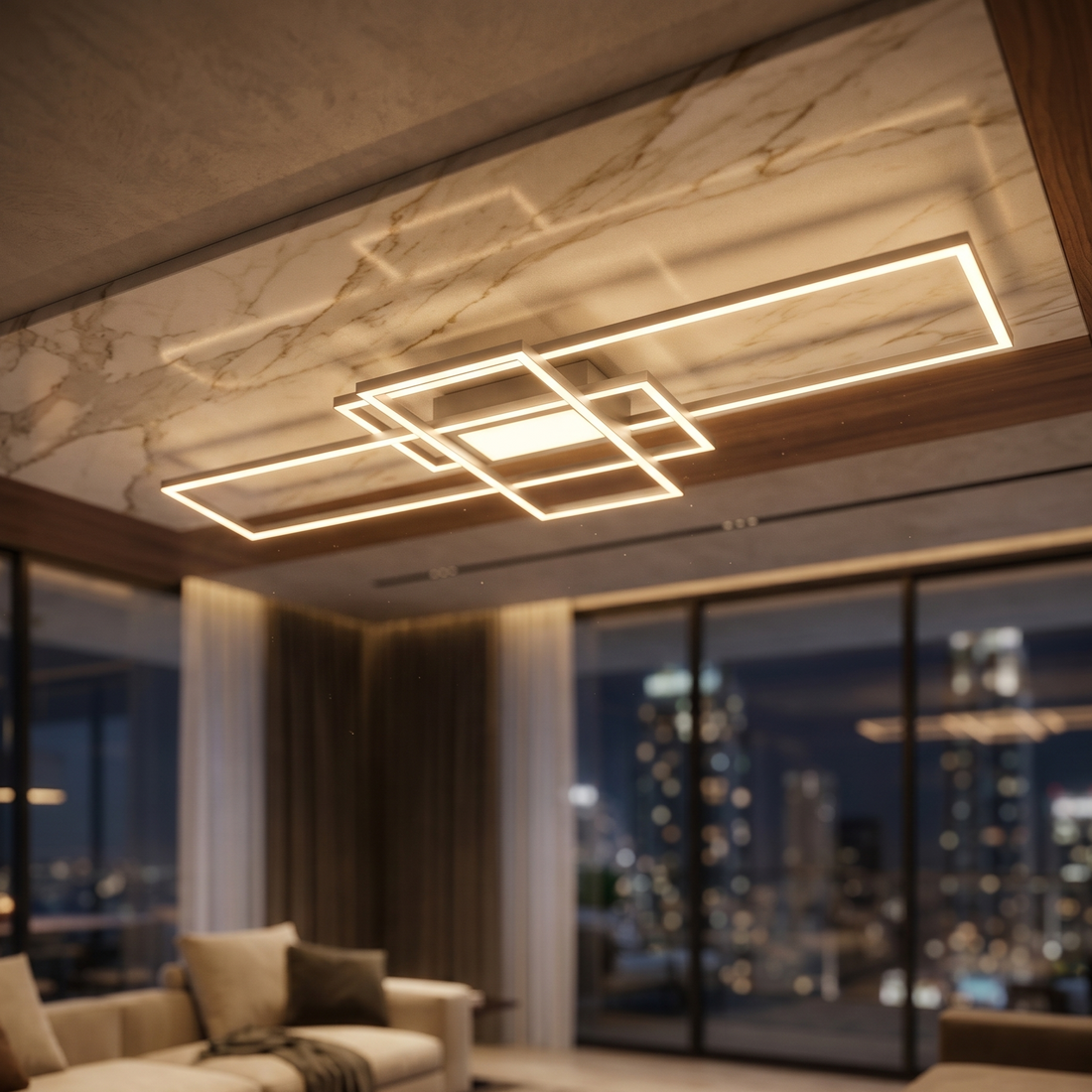 LED осветително тяло PREMIUM IRVINE Еквивалент 800W с дистанционно