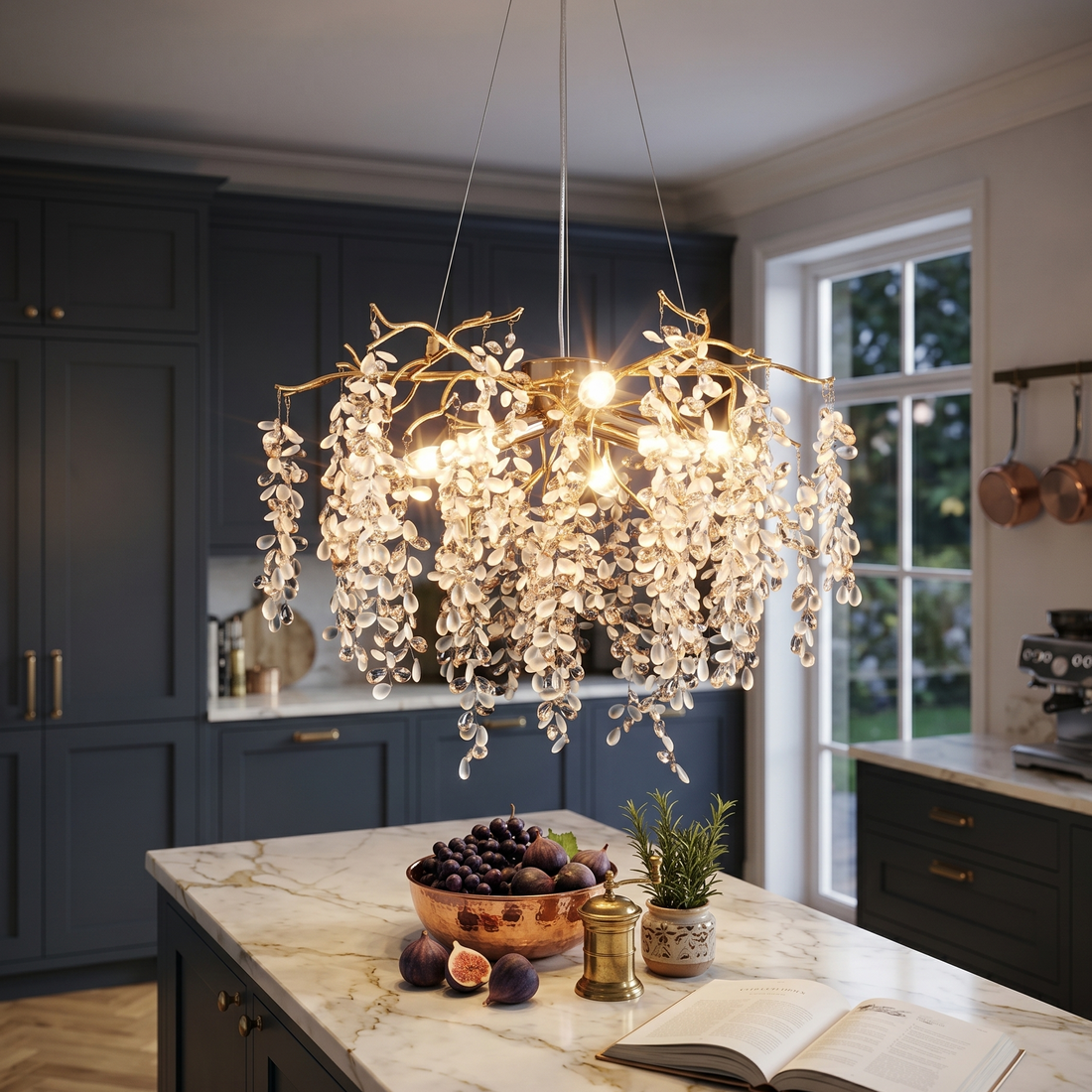 Полилей кристал LUXURY Golden Grapes 60CM