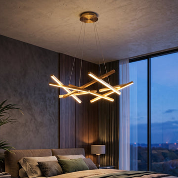 LED осветително тяло LINNES Gold с дистанционно, еквивалент на 500W