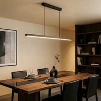 LED осветително тяло 36W висящо Elegant Office Black еквивалент 300W
