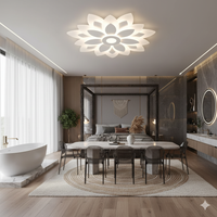 Lustra LED Aplicata Brilux White Echivalent 550W Telecomanda Lighting Fixtures