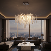 Кристален полилей LUXURY Silver Willow 60 cm