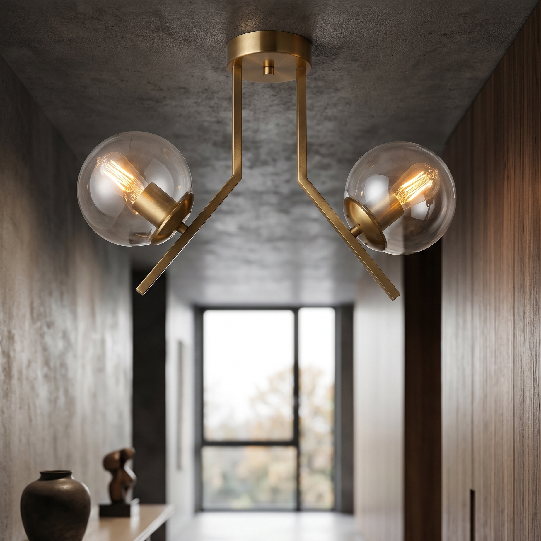Осветително тяло Абажур Прозрачен За Монтаж 2xE27 MX412-2