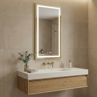LED огледало MIRAGE Gold 140x45cm Touch, 3 светлини и сензор за близост