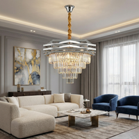 Кристален полилей Silver MALVINA ⌀60CM