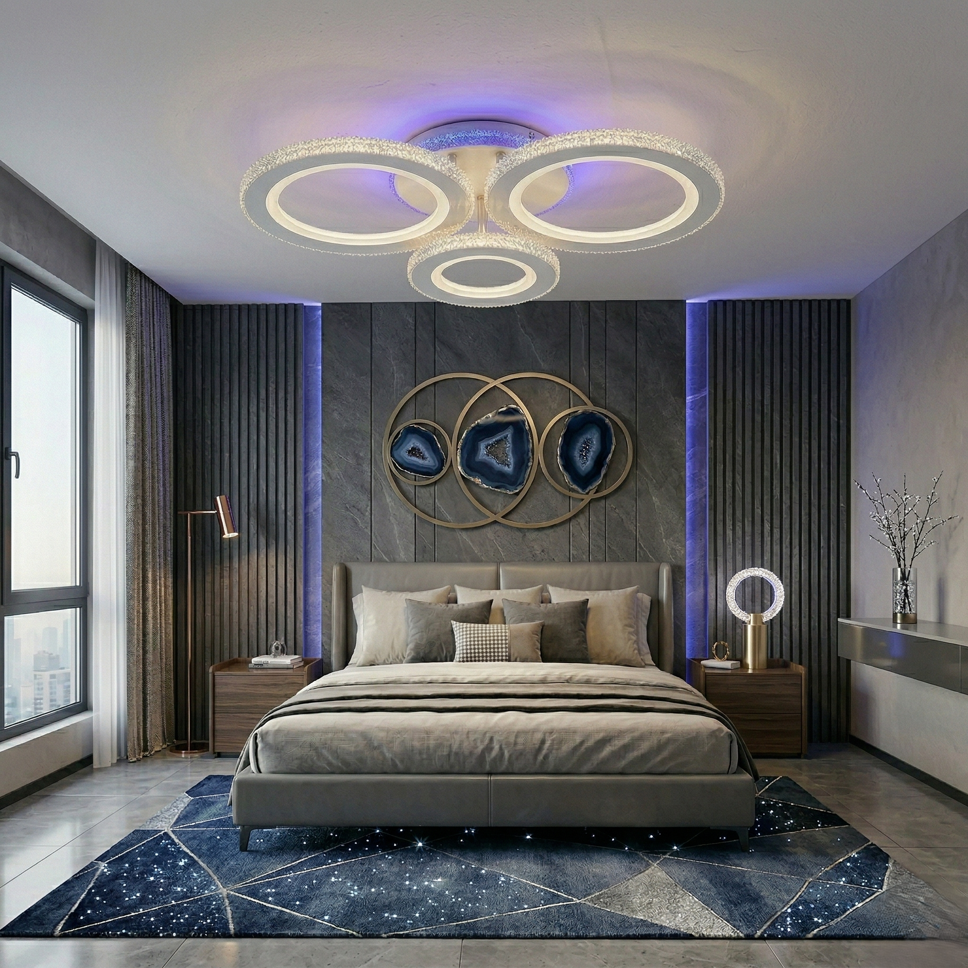 LED осветително тяло 174W M600-1+1+1 RGB с дистанционно, еквивалент 600W