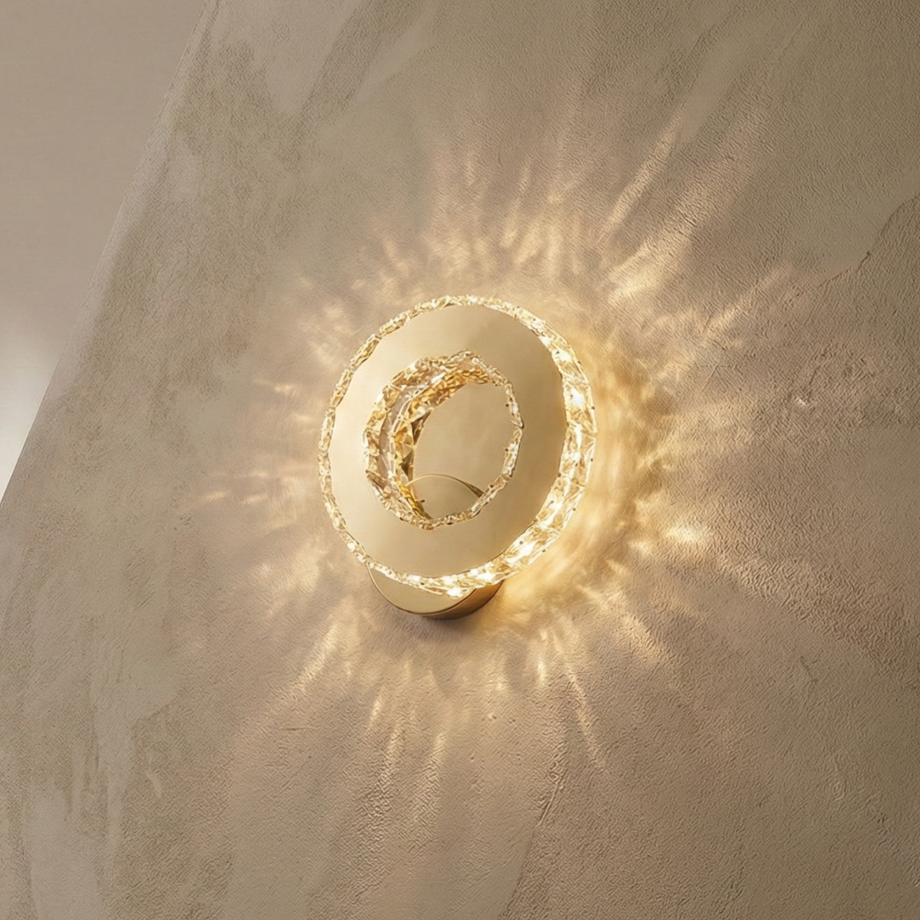LED аплик 16W Cristal RING Gold
