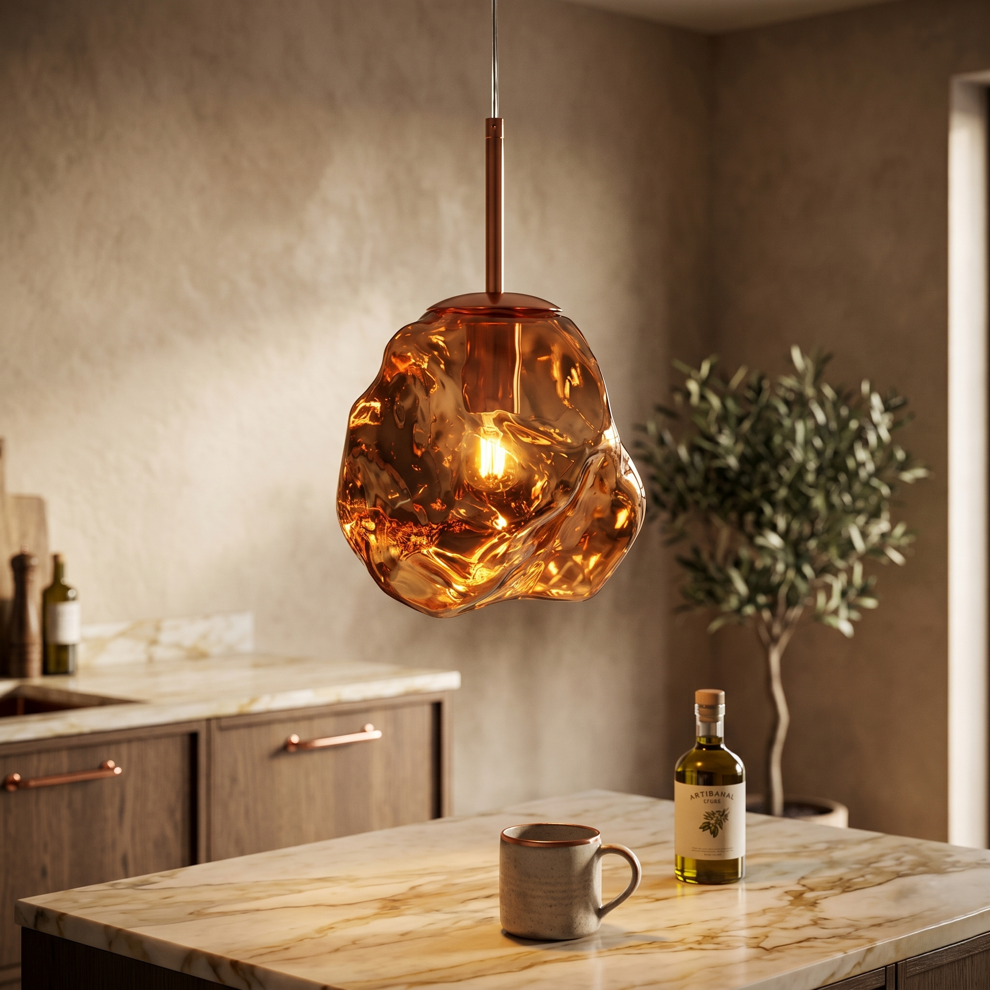 Пендел Luxury Rose Gold ZELERIS 1xE27