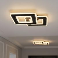 LED Аплик Square GRIDLINE Черен – Еквивалент 300W с дистанционно