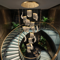 LED осветително тяло Luxury PAPER QUILL GOLD 18 елемента Еквивалент 350W Дистанционно