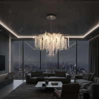 Кристален полилей LUXURY Silver Willow 60 cm