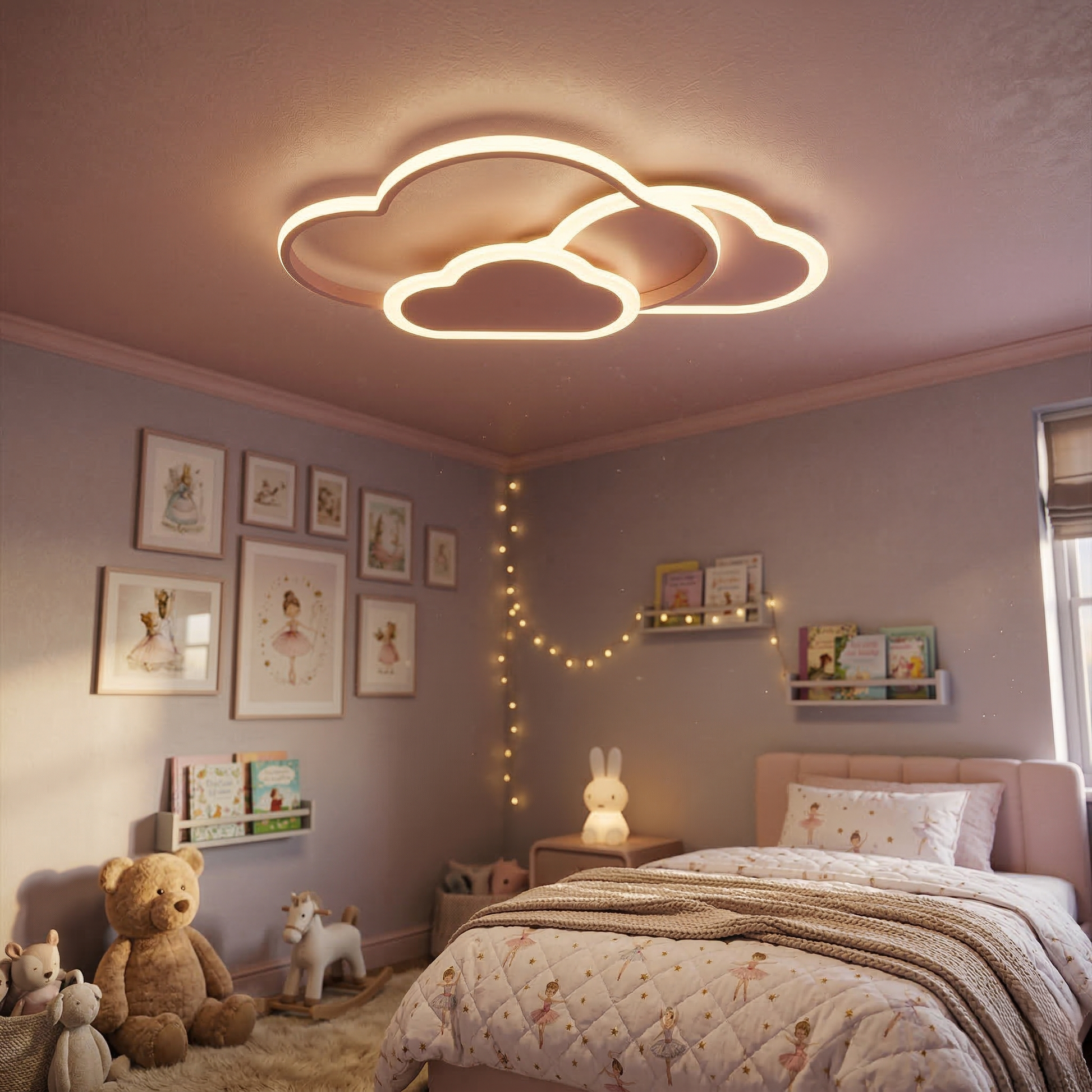 LED осветително тяло 86W NORISOR Pink с дистанционно, еквивалент 400W