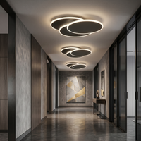 LED аплик 48W LOOPS Black еквивалент 200W