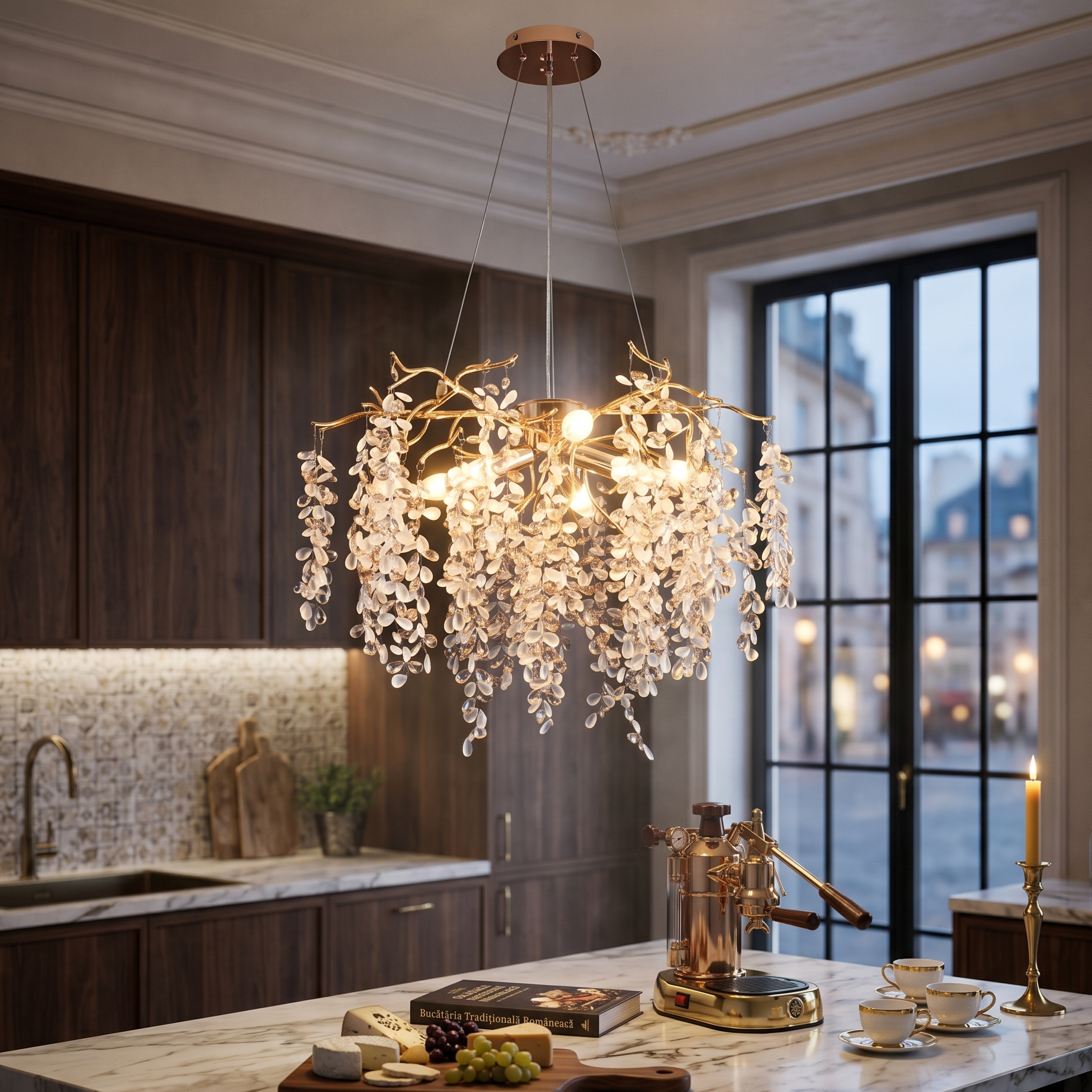 Полилей кристал LUXURY Golden Grapes 60CM