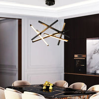 Lustra Led Suspendata Linnes Black Telecomanda Echivalent 500W Lighting Fixtures
