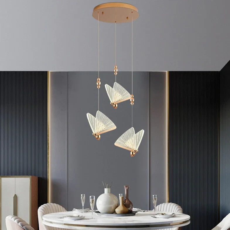 LED осветително тяло Luxury 3 Golden Butterflies