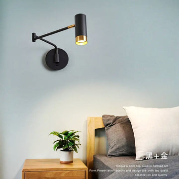 LED аплик AVANI, регулируем, черен+златист