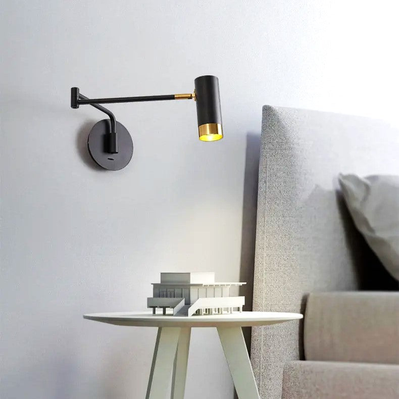 LED аплик AVANI, регулируем, черен+златист