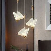 LED осветително тяло Luxury 3 Golden Butterflies