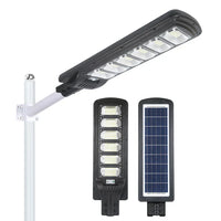 LED лампа 300W соларна SLIM с датчик за движение + дистанционно