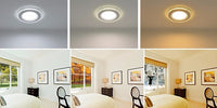 LED спот 15W Кръгъл Мат Стъклен Ринг / ⌀200mm / Вграден