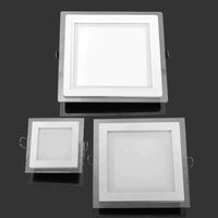 LED спот 12W квадрат мат стъклена рамка / 160x160mm / вграден