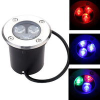 LED спот за външен монтаж 3W RGB за вграждане в под 12V