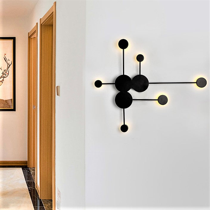 LED аплик Modern Style-6 черен еквивалент 200W