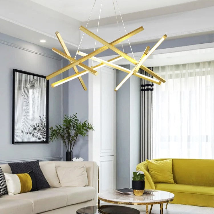 LED осветително тяло LINNES Gold с дистанционно, еквивалент на 500W