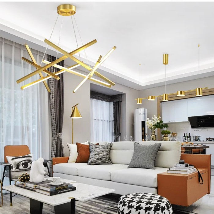 LED осветително тяло LINNES Gold с дистанционно, еквивалент на 500W