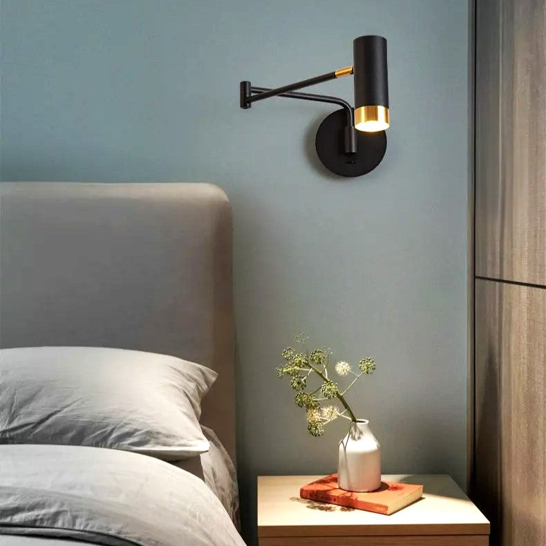 LED аплик AVANI, регулируем, черен+златист