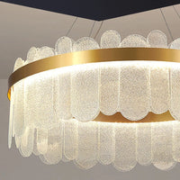 LED осветително тяло тип пендел QUEEN Gold кристал
