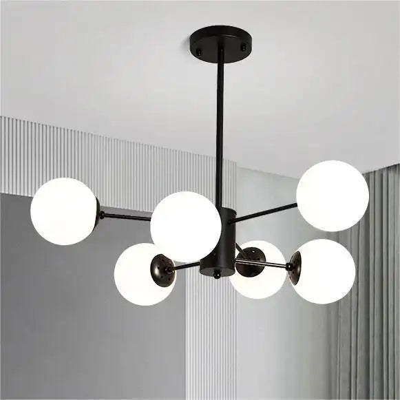 Осветително тяло Abajur MAT BLACK 6XE27 3+3 BK